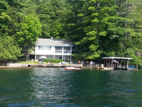 Boathouse/dock has room for 2 boats up to 22 feet