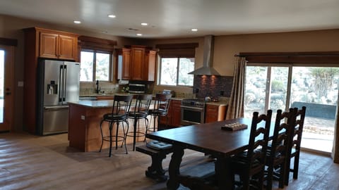 Open kitchen and dining natural daylight.