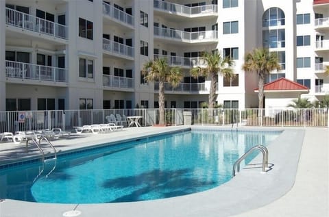 Our patio is visible in the left hand corner of this photo (not corner condo)