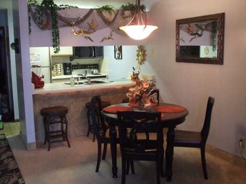 Dining room looking into kitchen