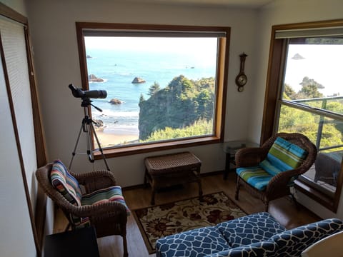 Viewing area, watch the ocean all day!