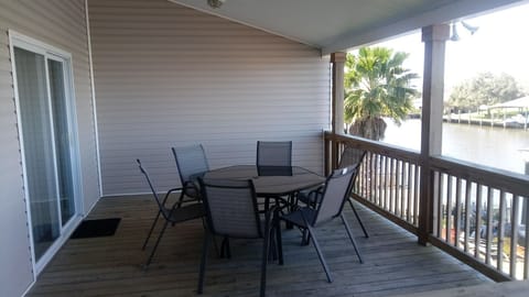 Back porch facing waterway
