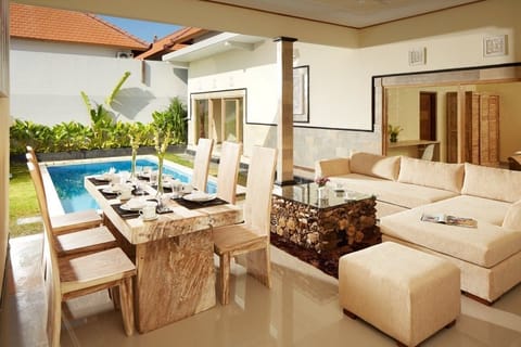 Dining and living room open area