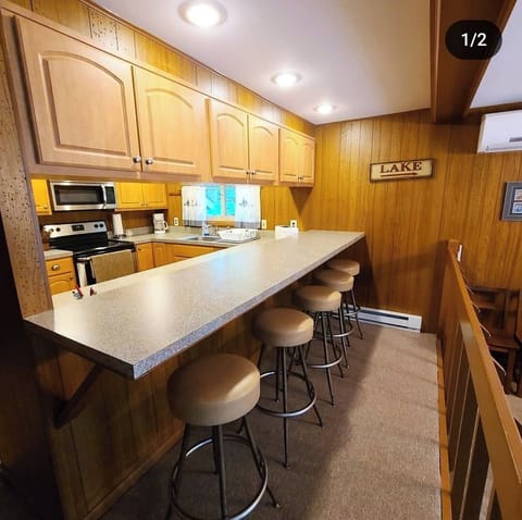 Seating for kitchen area. This is a favorite spot with kids!