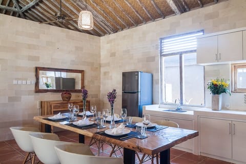Dining area and kitchen