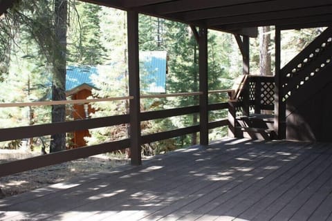 Quiet, secluded lower deck shared by two master suites