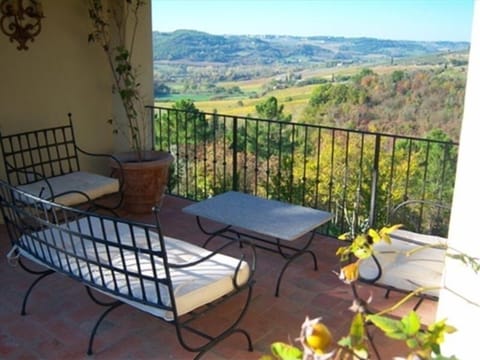 One of the outdoor areas for watching beautiful Tuscan sunsets