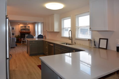 Recently renovated, this kitchen offers plenty of space to prepare large meals!