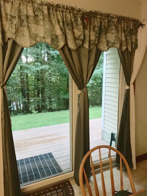 Sliding doors to outside deck