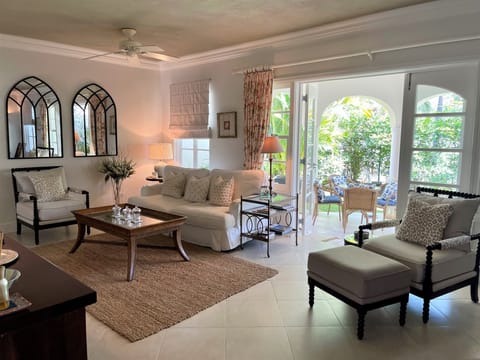 Lounge area and patio area.