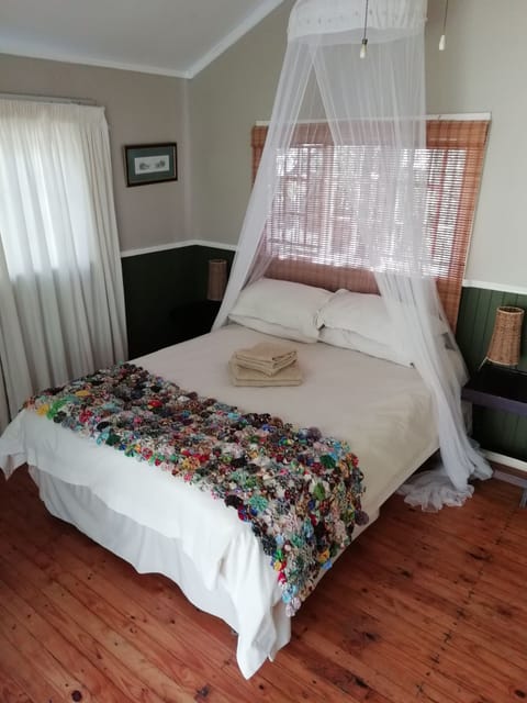 Bedroom, cottage 1, not self catering, has a fridge and kettle.