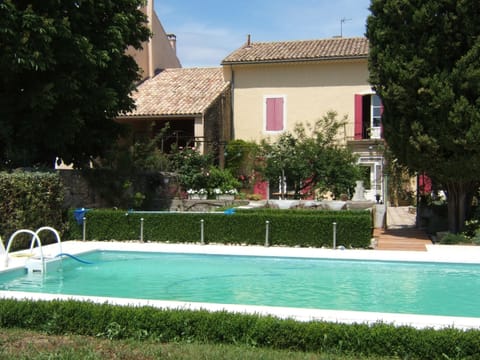 Garden, pool and house