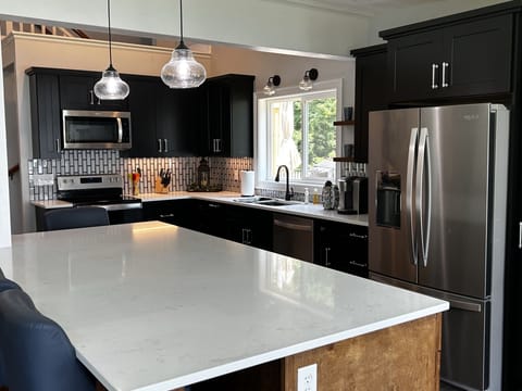 Large kitchen island with seating for 4