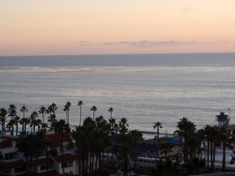 View from Surf Shack living room, dining room, balcony, kitchen, MBR pillow.