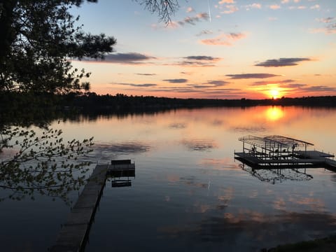 View from deck at sunset