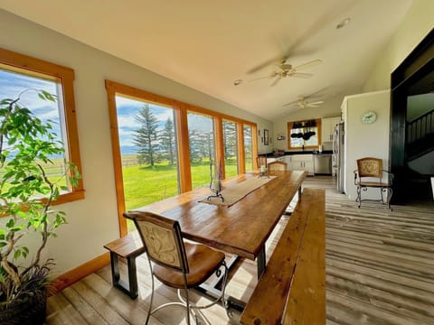 Unit A - The dining area provides an extra large table with conveniently located from the kitchen.