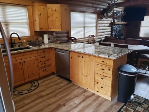 Kitchen has lots of room to move about as you whip up a tasty meal.