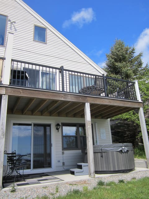 Outside view of private deck and hot tub 