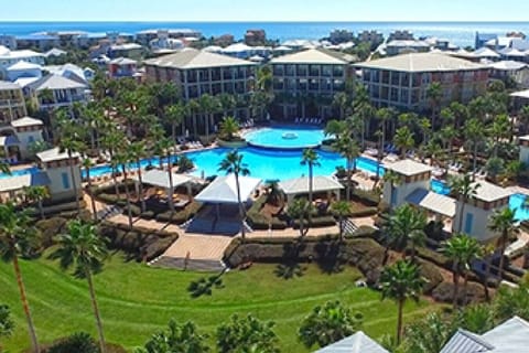 The condo opens up to the phenomenal 12,000 square foot Seacrest Beach Lagoon Pool