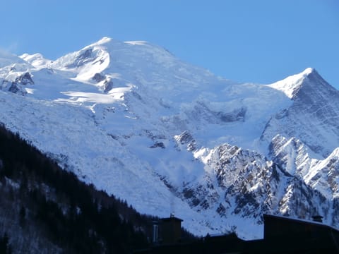 Spectacular views of the Mt Blanc from the balcony and living room