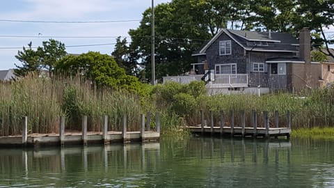This property has 2 shallow water docks and a boat launch on  a salt marsh creek