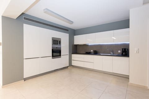 Fully equipped kitchen. Dish washer, fridge, refrigerator stove and microwave