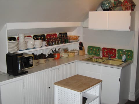 Kitchen counter in back apartment on second floor
