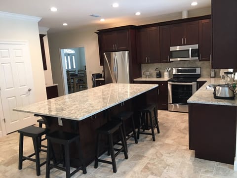 Kitchen island seats 8