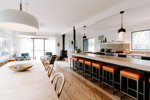 massive open plan kitchen dining and living