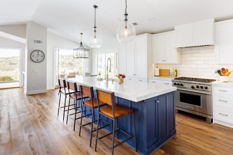 Open concept upper level kitchen