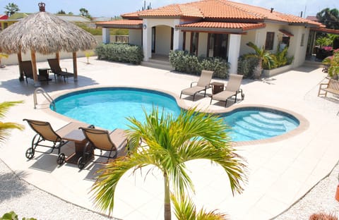 Villa Chuchubi and Pool, with Sun Loungers and Shady Palapa