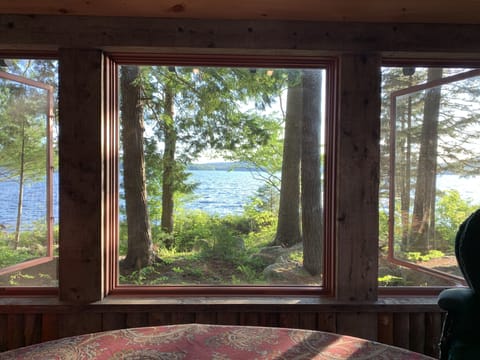 Picture of the lake from the dining room window.