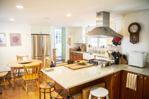 Spacious kitchen with two sinks