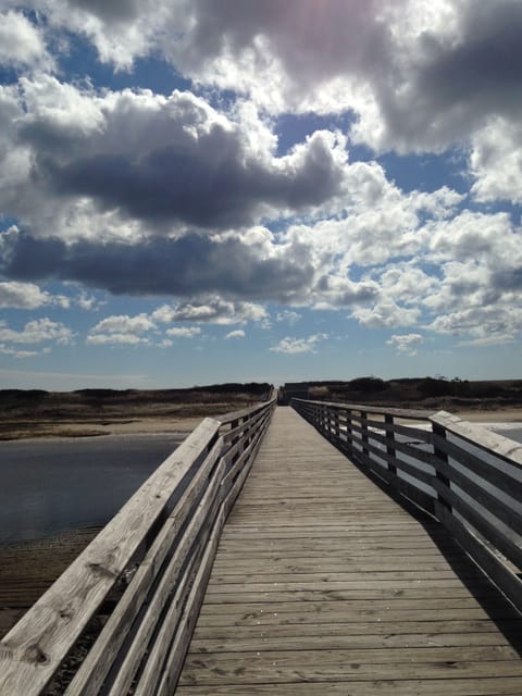 The footbridge to beautiful Footbridge Beach