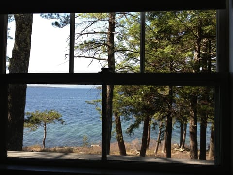 View from 2nd floor Bedroom with full bed and two built in cots.