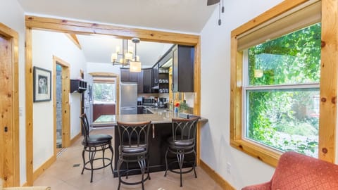 Kitchen complete with dishwasher, amenities & basics for cooking great meals.