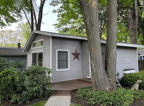 Your own cottage with private entrance. Located behind our home. 