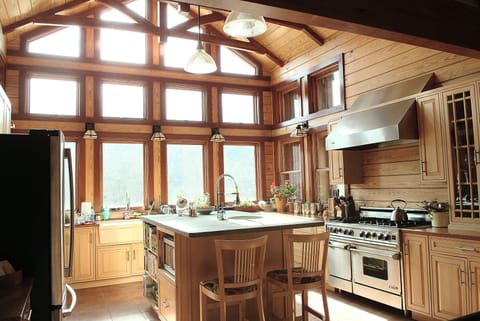 Large bright open commercial equipped Kitchen