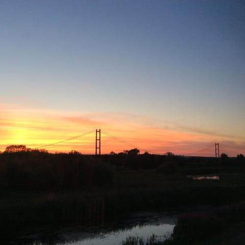 Sunset view from living room