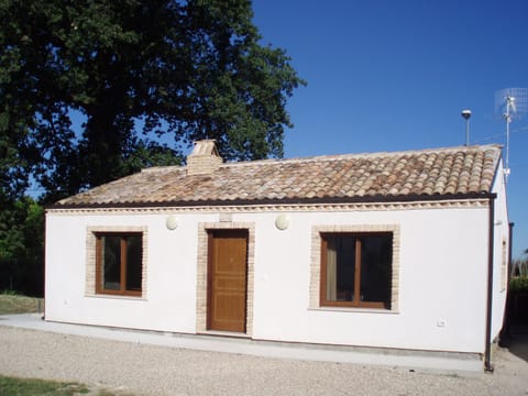 The front view of the house
