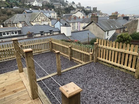 Large terraced separate garden at the rear of the cottage with lovely views!
