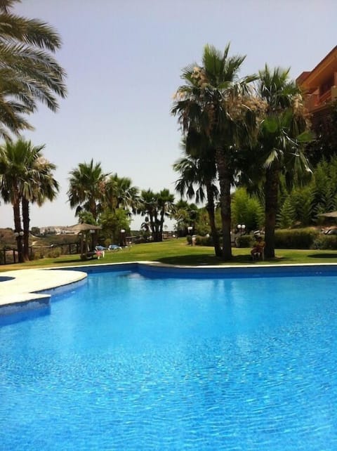 Relaxing by the pool
