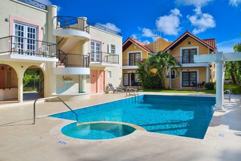 The pool area