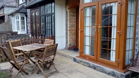 Terrace overlooking steam railway