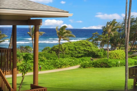 View of the ocean from the lanai.