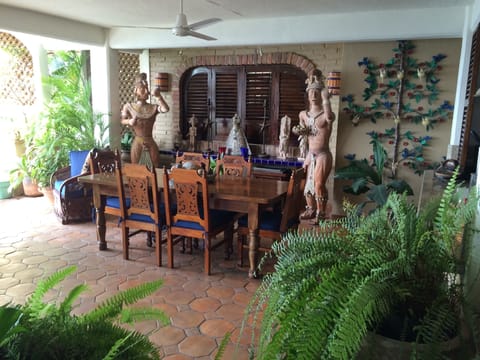 Dining area completely open to balcony area