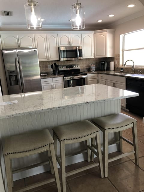 Kitchen... island seating for three