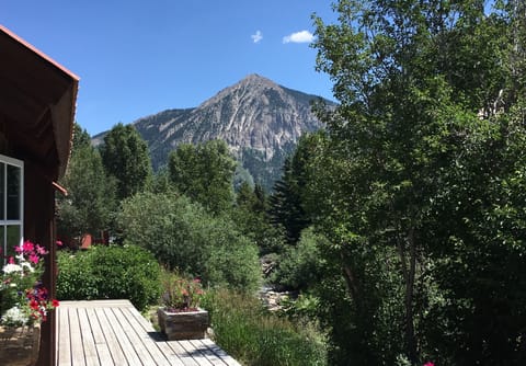 Great views of Mt. Crested Butte from the deck and from inside, too.