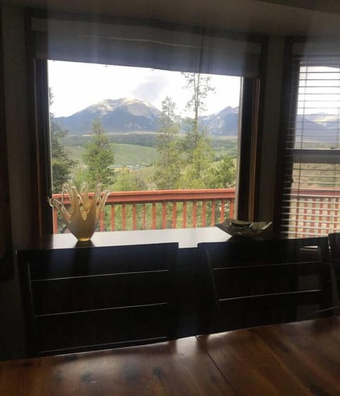 View from the dining room, kitchen area