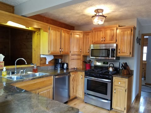 Kitchen with all new stainless appliances